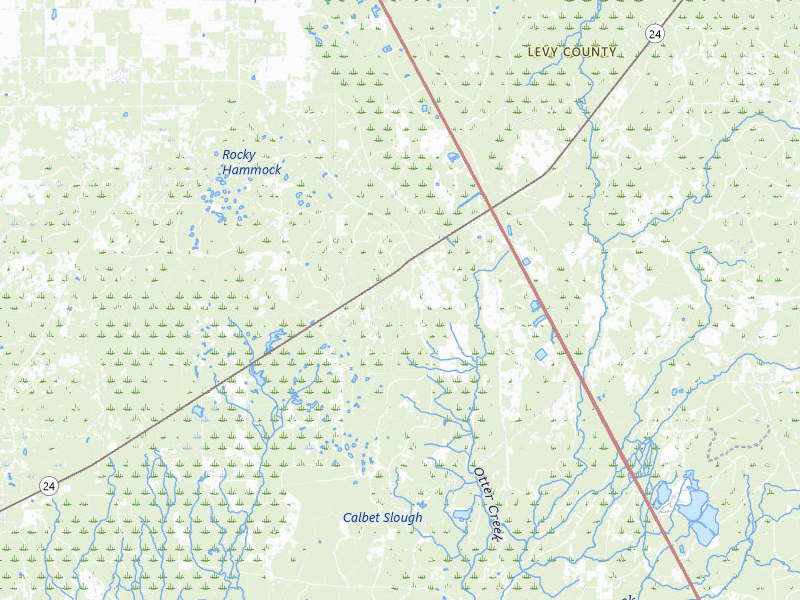 Radar-estimated hail-size map of the storm over Otter Creek, FL on May 17, 2026