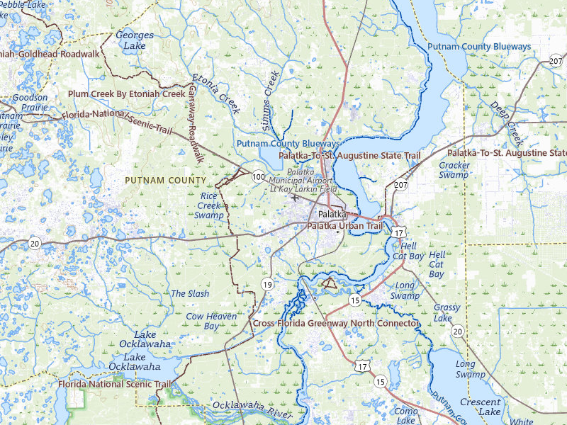 Radar-estimated hail-size map of the storm over Palatka, FL on Jul 11, 2026