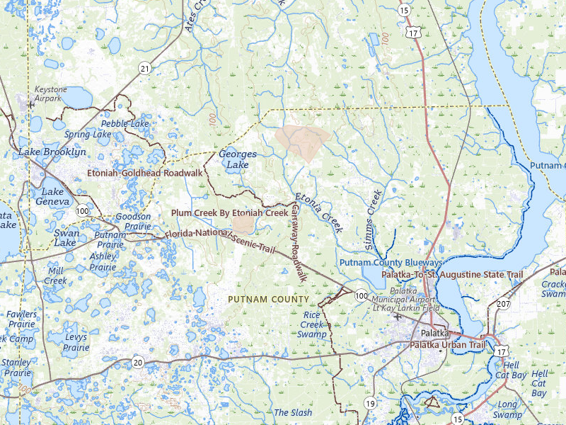 Radar-estimated hail-size map of the storm over Palatka, FL