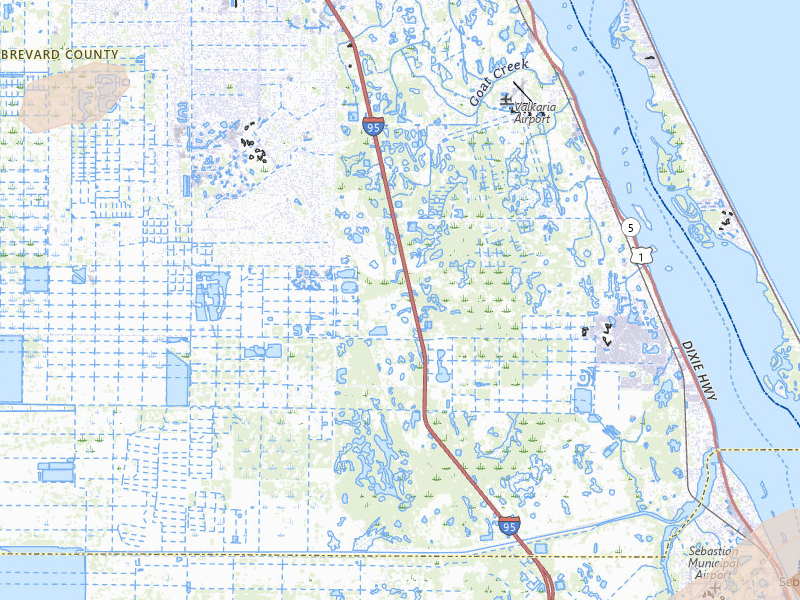 Radar-estimated hail-size map of the storm over Palm Bay, FL on May 10, 2026