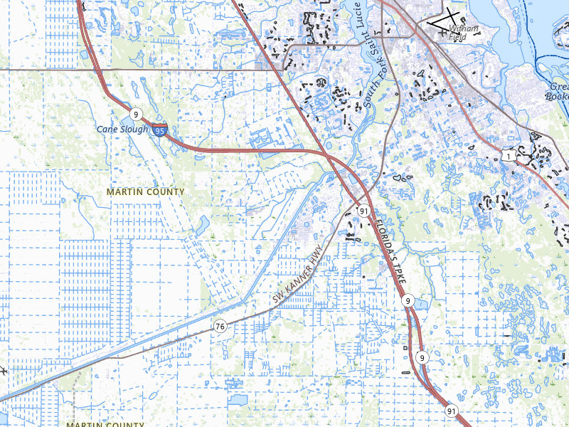 Radar-estimated hail-size map of the storm over Palm City, FL on Jul 17, 2026