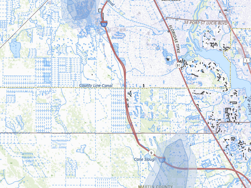NEXRAD radar-signature map of the hail storm over Palm City, FL on Aug 4, 2026