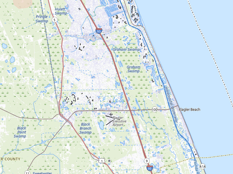 Radar-estimated hail-size map of the storm over Palm Coast, FL