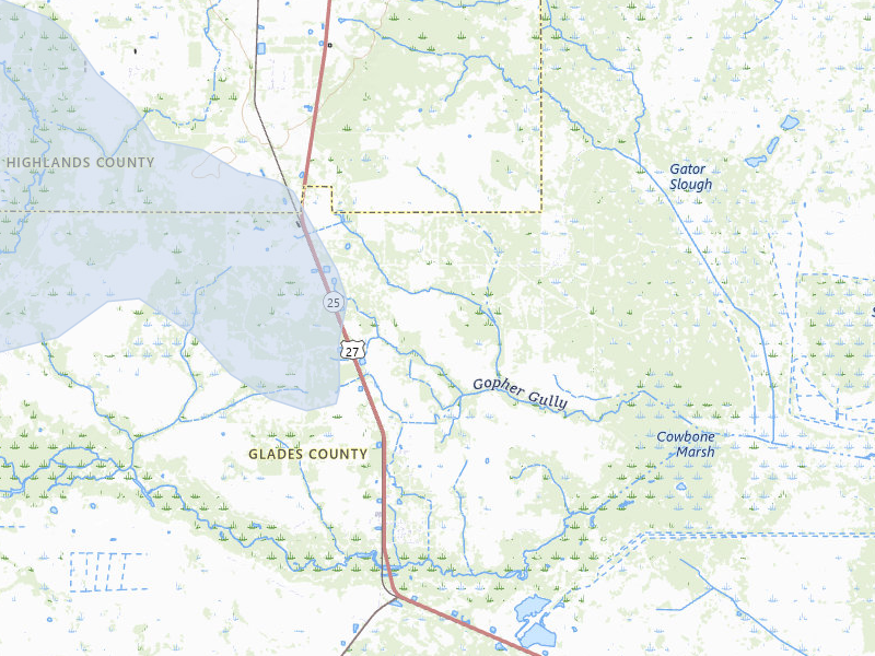 NEXRAD radar-signature map of the hail storm over Palmdale, FL on Aug 7, 2026