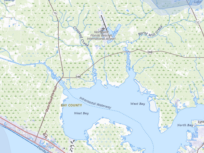 NEXRAD radar-signature map of the hail storm over Panama City Beach, FL on Jul 8, 2026