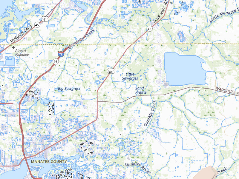 Radar-estimated hail-size map of the storm over Parrish, FL on Apr 25, 2026