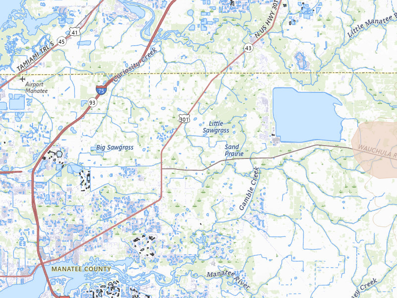 Radar-estimated hail-size map of the storm over Parrish, FL on Jul 14, 2026