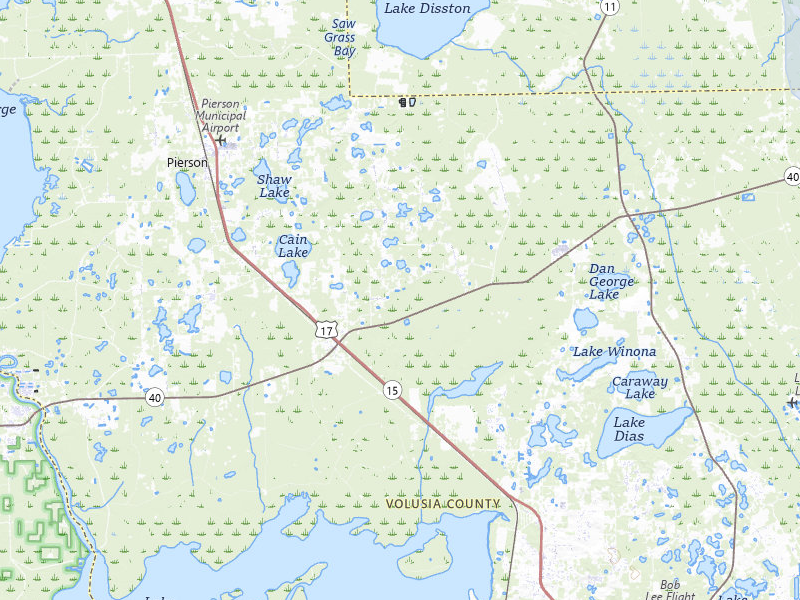 NEXRAD radar-signature map of the hail over Pierson, FL