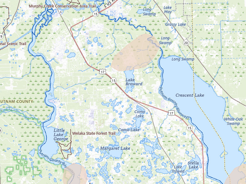 Radar-estimated hail-size map of the storm over Pomona Park, FL on Jul 4, 2026