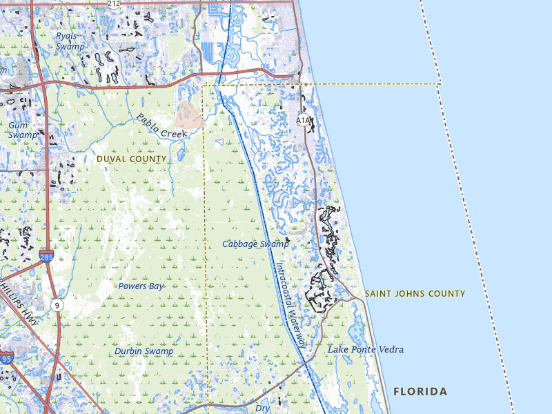 Radar-estimated hail-size map of the storm over Ponte Vedra Beach, FL on May 11, 2026