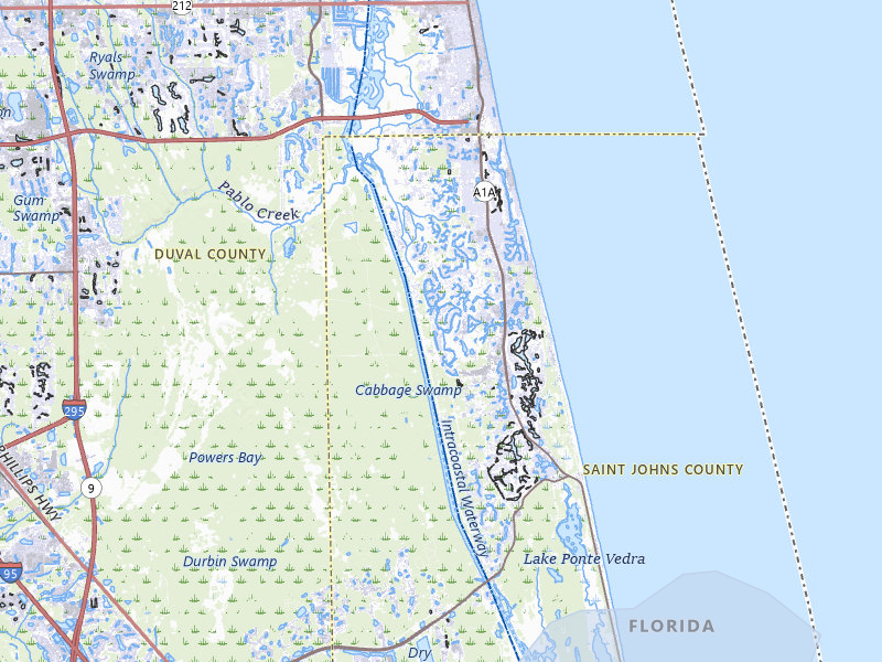 NEXRAD radar-signature map of the hail storm over Ponte Vedra Beach, FL on Jul 5, 2026