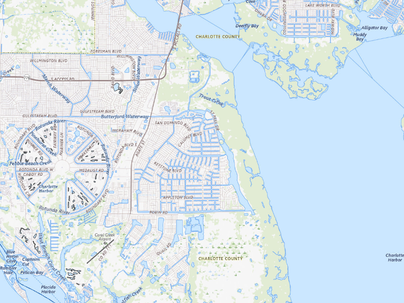 Radar-estimated hail-size map of the storm over Port Charlotte, FL on May 17, 2026