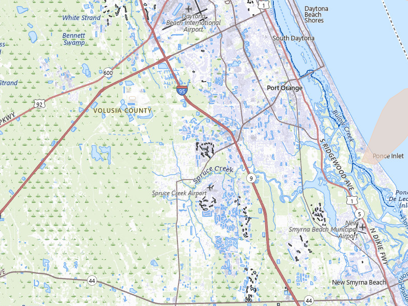 Radar-estimated hail-size map of the storm over Port Orange, FL on Mar 15, 2026