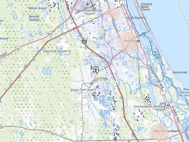 Radar-estimated hail-size map of the storm over Port Orange, FL on Jul 26, 2026