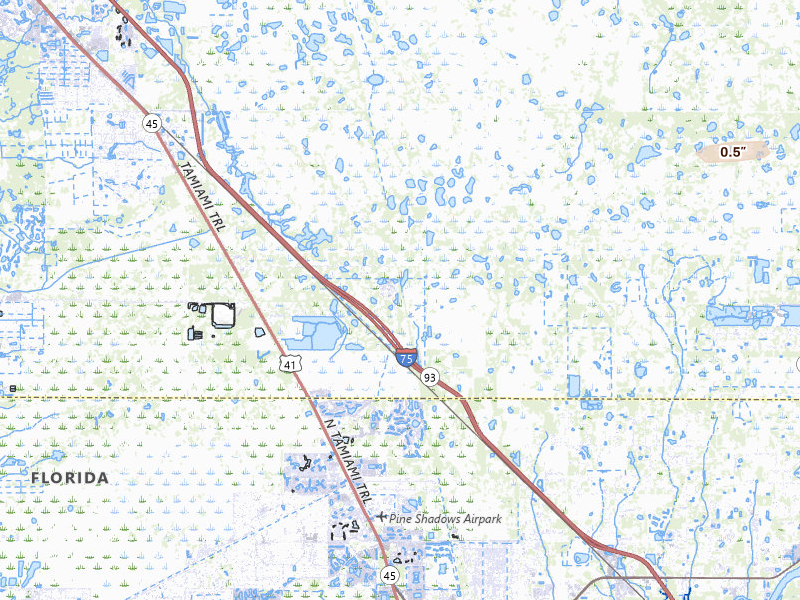 Radar-estimated hail-size map of the storm over Punta Gorda, FL