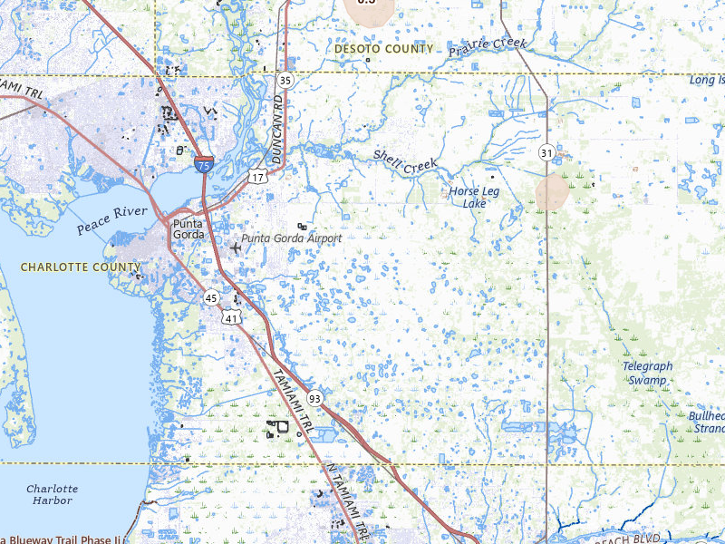 Radar-estimated hail-size map of the storm over Punta Gorda, FL on Jun 12, 2026