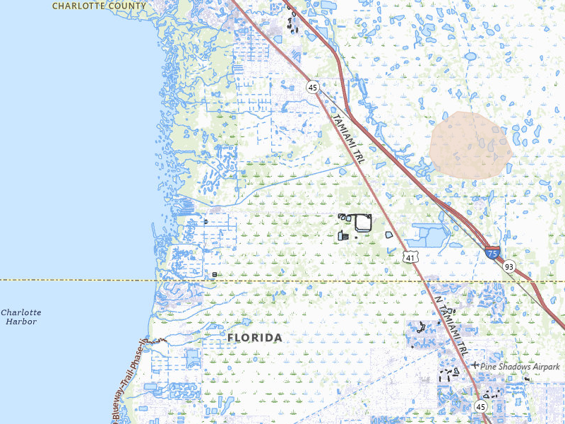Radar-estimated hail-size map of the storm over Punta Gorda, FL on Jun 26, 2026