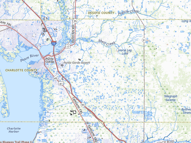 Radar-estimated hail-size map of the storm over Punta Gorda, FL on Jul 26, 2026