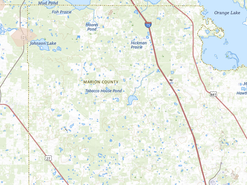 Radar-estimated hail-size map of the storm over Reddick, FL on Jul 29, 2026