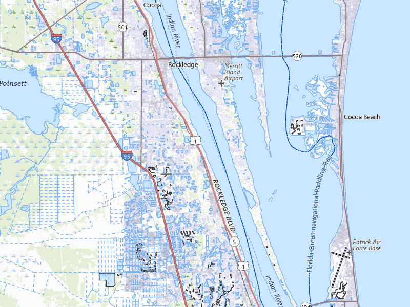 NEXRAD radar-signature map of the hail over Rockledge, FL