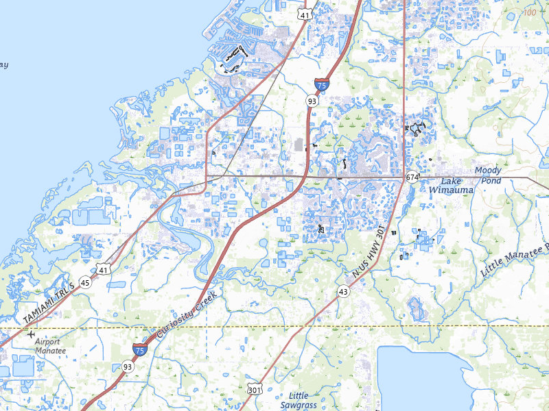 Radar-estimated hail-size map of the storm over Ruskin, FL on Jun 28, 2026