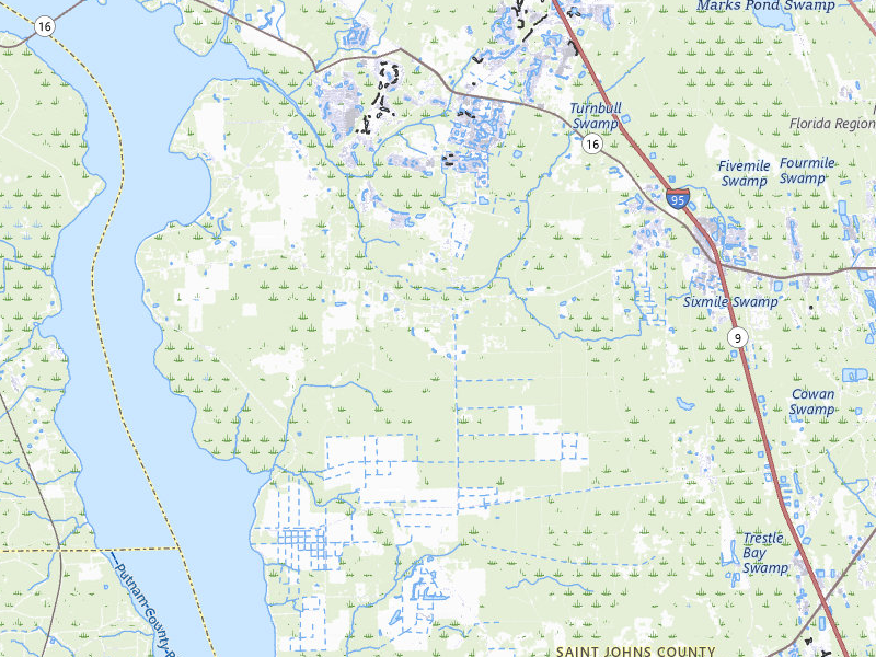 Radar-estimated hail-size map of the storm over Saint Augustine, FL on May 10, 2026