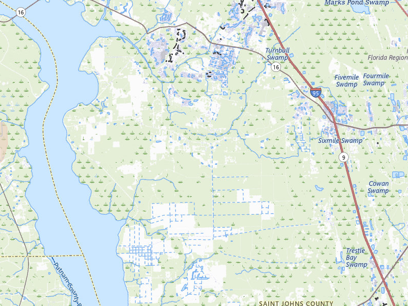 Radar-estimated hail-size map of the storm over Saint Augustine, FL on Jul 20, 2026