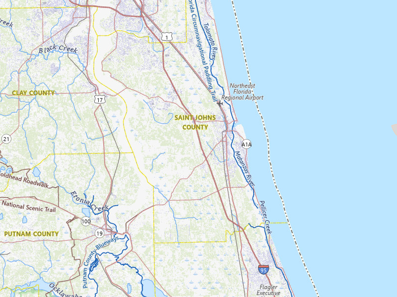 Radar-estimated hail-size map of the storm over Saint Augustine, FL on Jul 29, 2026