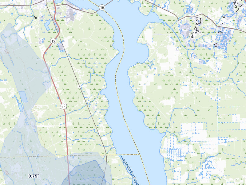NEXRAD radar-signature map of the hail storm over Saint Augustine, FL on Aug 20, 2026