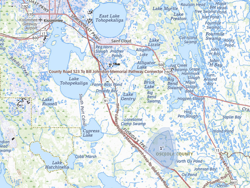 NEXRAD radar-signature map of the hail storm over Saint Cloud, FL on Jun 29, 2026