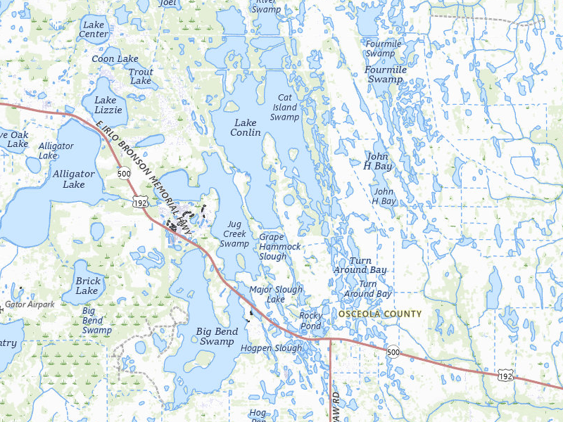 Radar-estimated hail-size map of the storm over Saint Cloud, FL on Jul 7, 2026