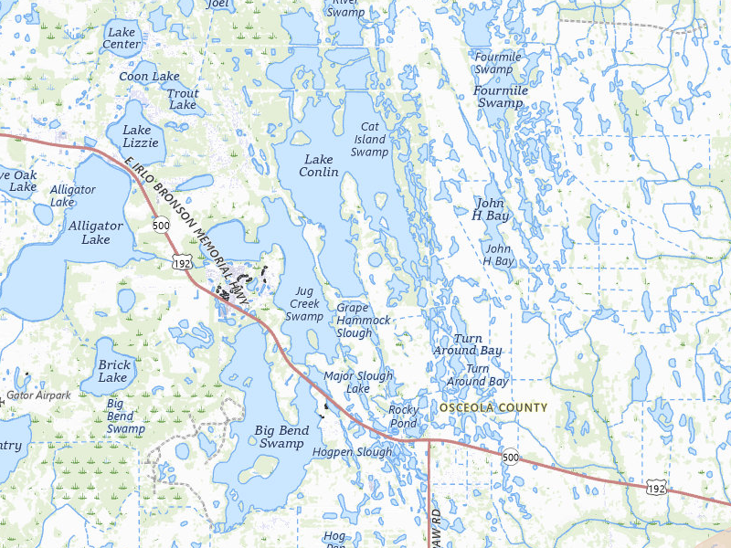Radar-estimated hail-size map of the storm over Saint Cloud, FL on Jul 26, 2026