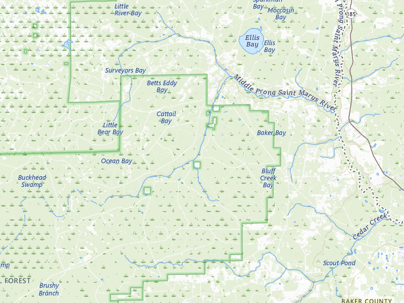 Radar-estimated hail-size map of the storm over Sanderson, FL on Mar 16, 2026