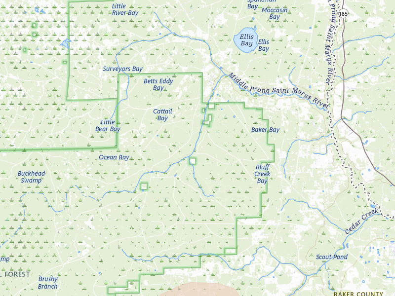 Radar-estimated hail-size map of the storm over Sanderson, FL on Jul 10, 2026