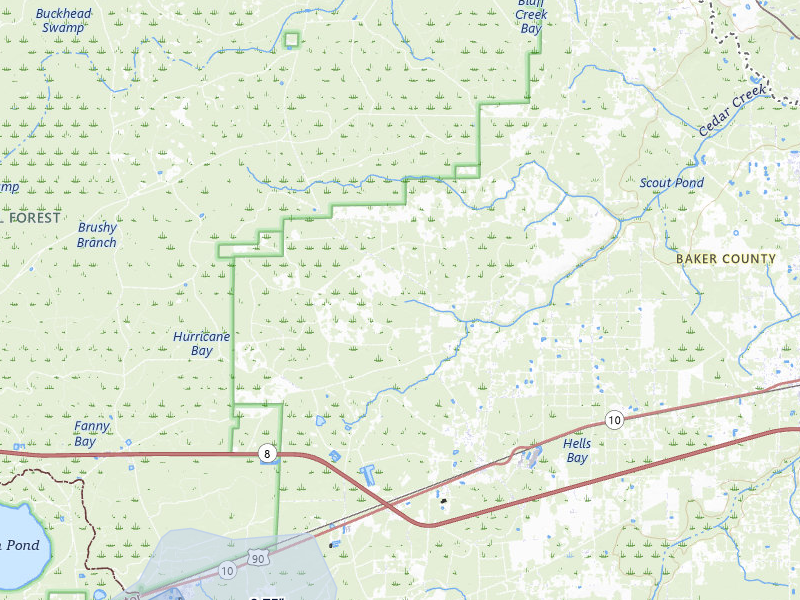 NEXRAD radar-signature map of the hail storm over Sanderson, FL on Aug 13, 2026
