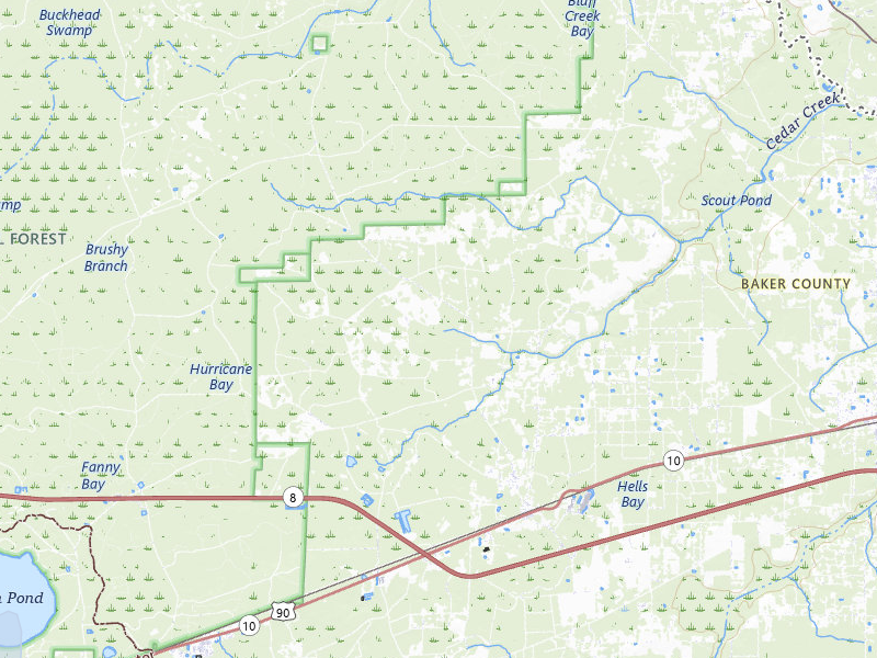 NEXRAD radar-signature map of the hail storm over Sanderson, FL on Aug 25, 2026
