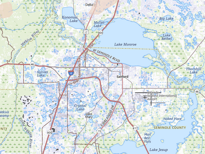 Radar-estimated hail-size map of the storm over Sanford, FL on Jun 29, 2026