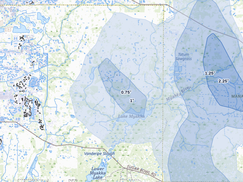 NEXRAD radar-signature map of the hail storm over Sarasota, FL on Mar 5, 2026