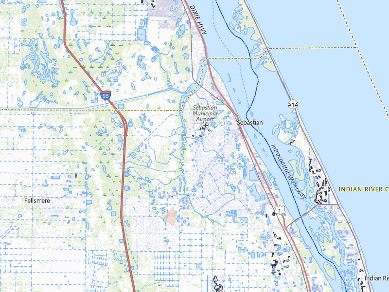 Radar-estimated hail-size map of the storm over Sebastian, FL on Aug 20, 2026