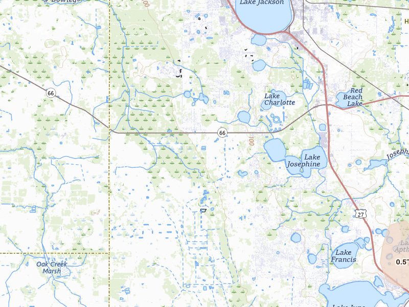 Radar-estimated hail-size map of the storm over Sebring, FL on Mar 15, 2026