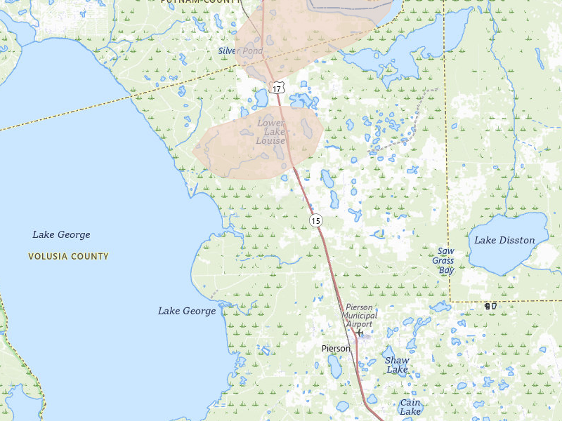 Radar-estimated hail-size map of the storm over Seville, FL on Mar 16, 2026