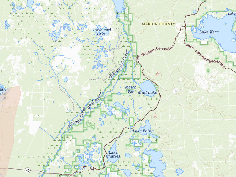 Radar-estimated hail-size map of the storm over Silver Springs, FL on Jun 18, 2026