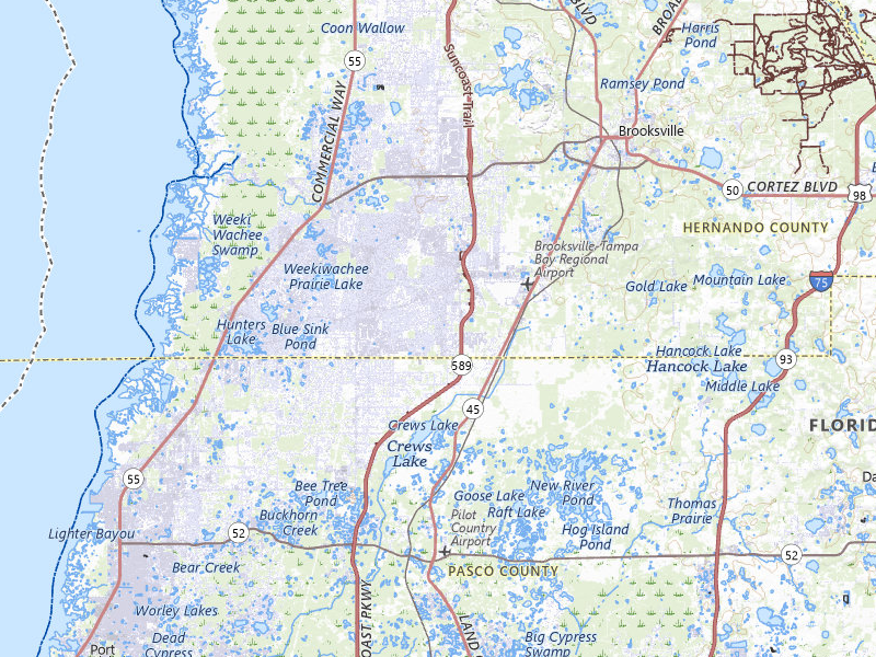 Radar-estimated hail-size map of the storm over Spring Hill, FL on Mar 5, 2026