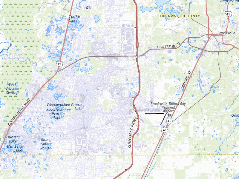 NEXRAD radar-signature map of the hail storm over Spring Hill, FL on Jun 28, 2026