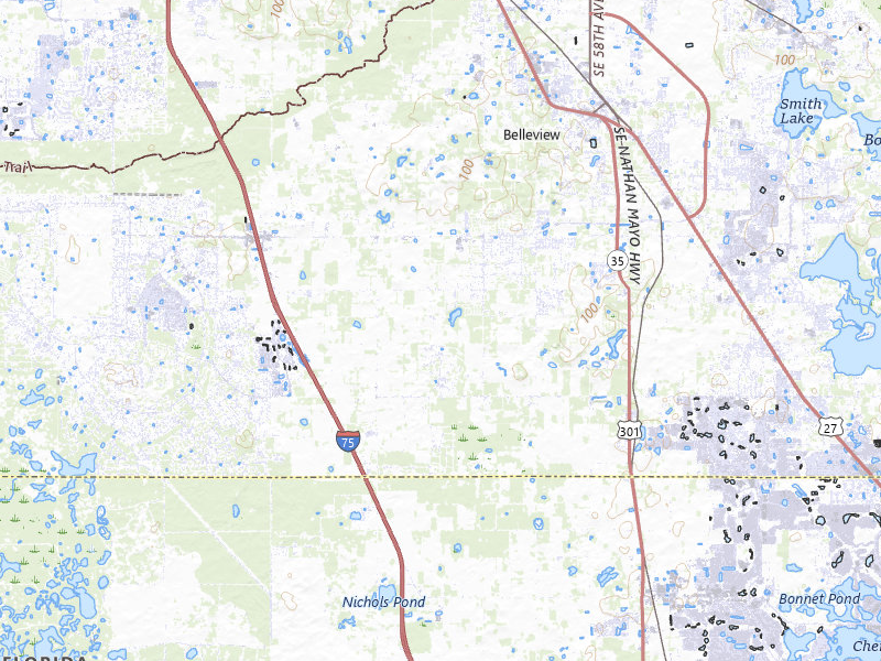 Radar-estimated hail-size map of the storm over Summerfield, FL on Jun 30, 2026