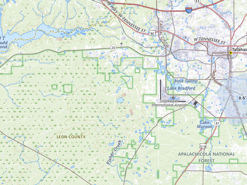 NEXRAD radar-signature map of the hail storm over Tallahassee, FL on Jul 7, 2026