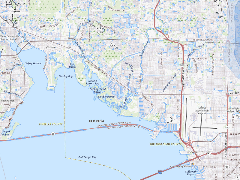 NEXRAD radar-signature map of the hail storm over Tampa, FL on Sep 11, 2026