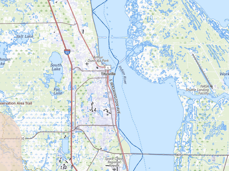 Radar-estimated hail-size map of the storm over Titusville, FL on Jul 4, 2026