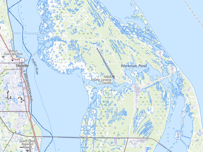 NEXRAD radar-signature map of the hail over Titusville, FL