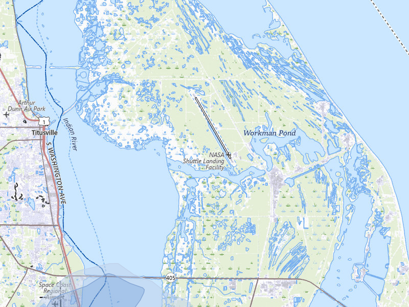 NEXRAD radar-signature map of the hail storm over Titusville, FL on Jul 31, 2026